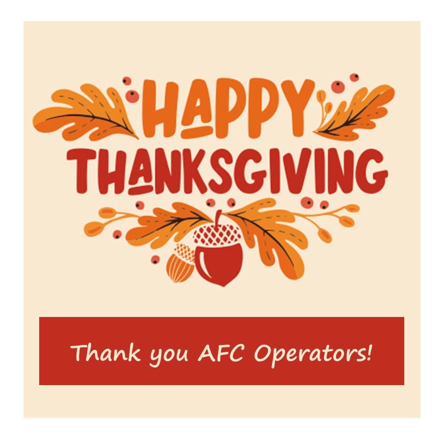 We thank AFC Home Operators